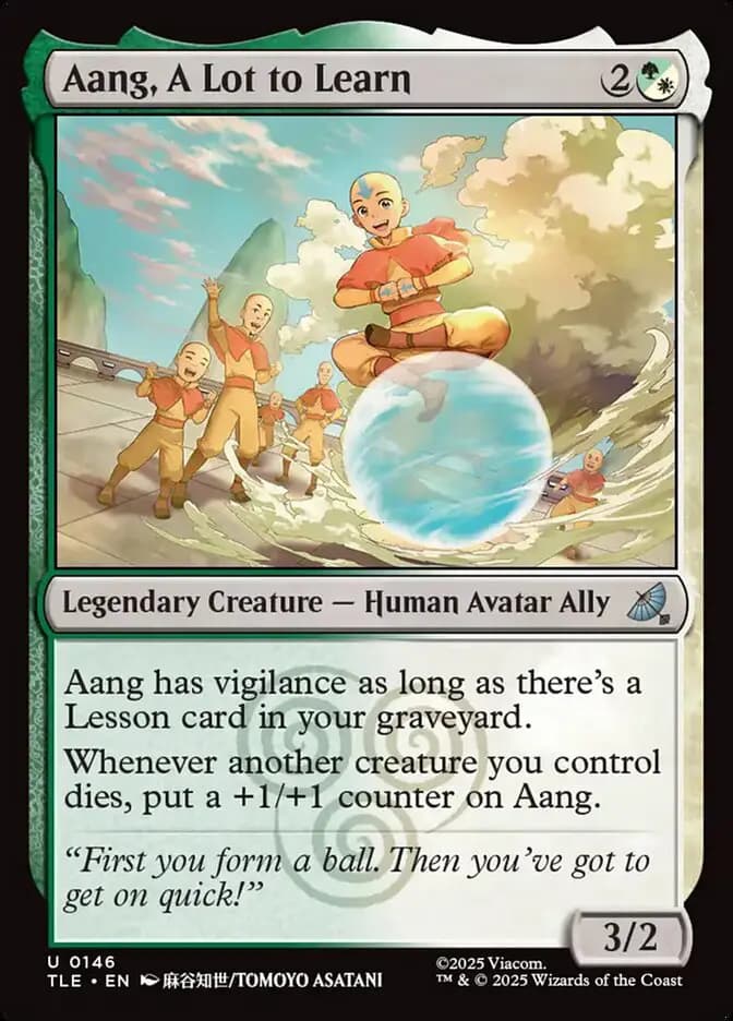 Card image of Aang, A Lot to Learn