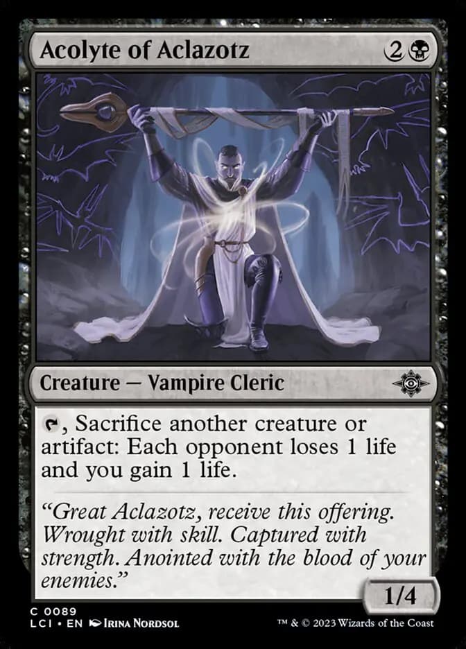 Card image of Acolyte of Aclazotz