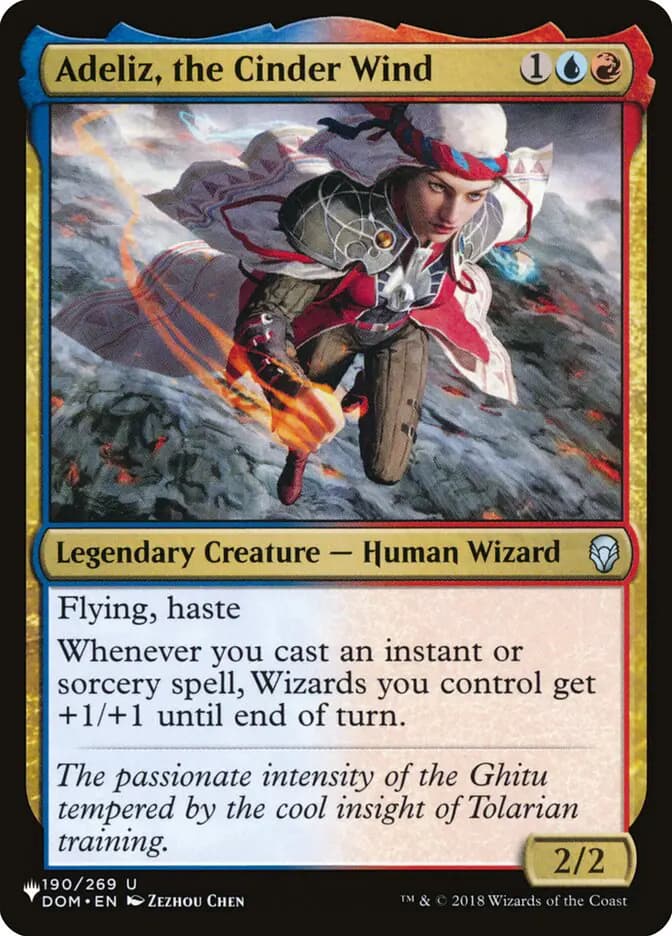 Card image of Adeliz, the Cinder Wind