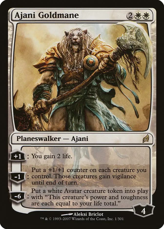 Card image of Ajani Goldmane