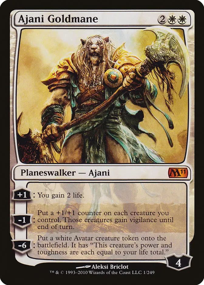 Card image of Ajani Goldmane
