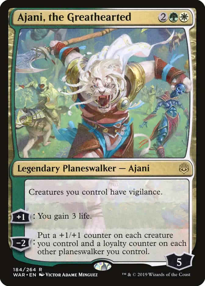 Card image of Ajani, the Greathearted