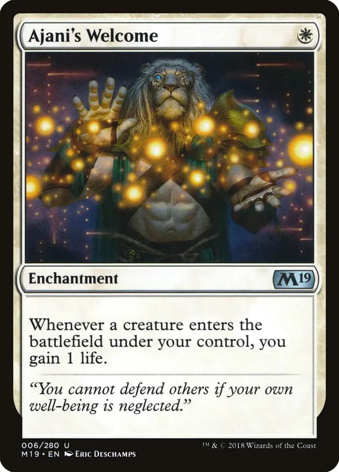 Card image of Ajani's Welcome