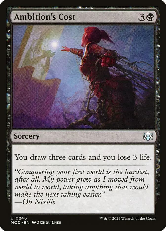 Card image of Ambition's Cost