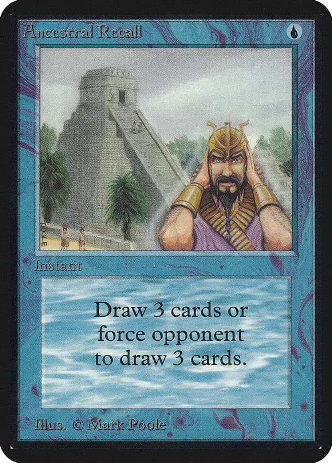Card image of Ancestral Recall