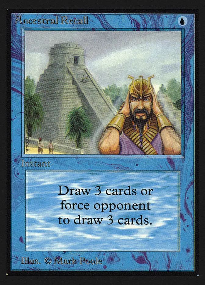 Card image of Ancestral Recall