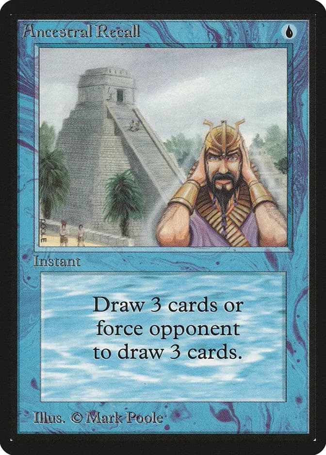 Card image of Ancestral Recall