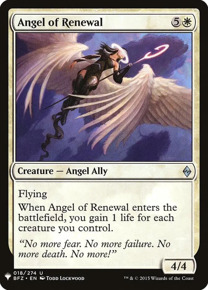 Card image of Angel of Renewal