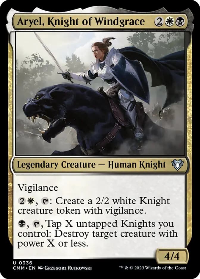 Card image of Aryel, Knight of Windgrace