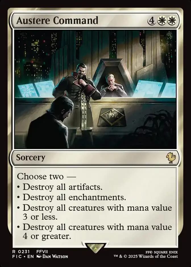 Card image of Austere Command