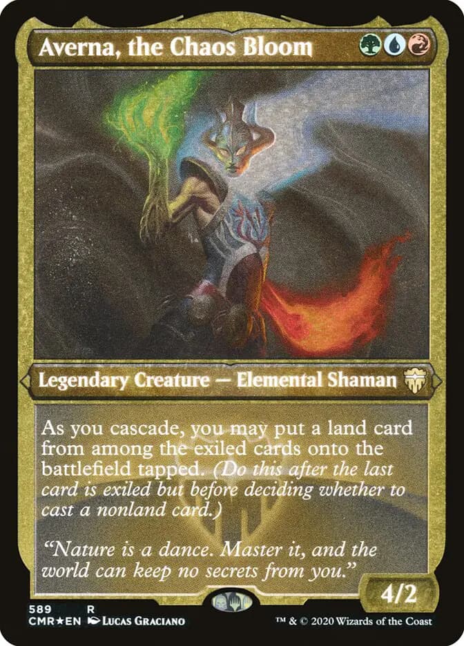 Card image of Averna, the Chaos Bloom
