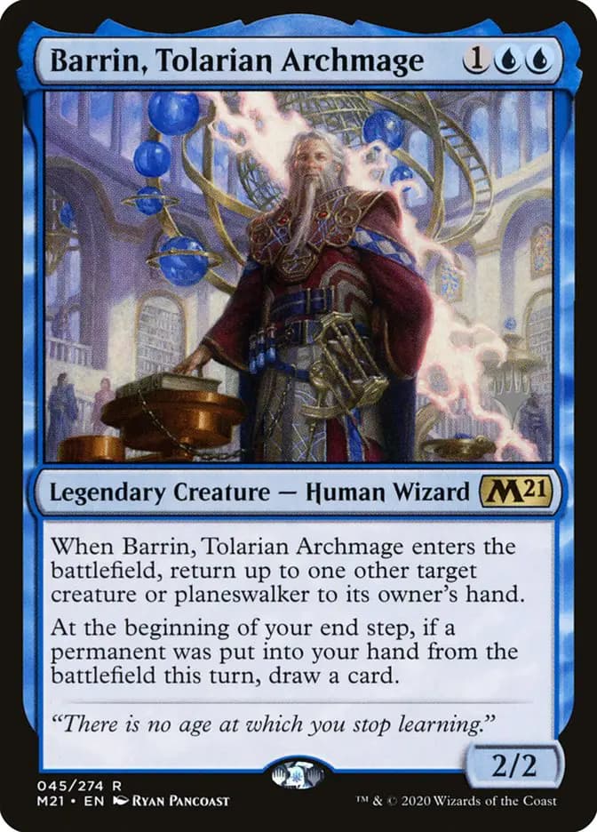 Card image of Barrin, Tolarian Archmage