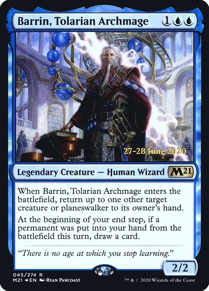 Card image of Barrin, Tolarian Archmage