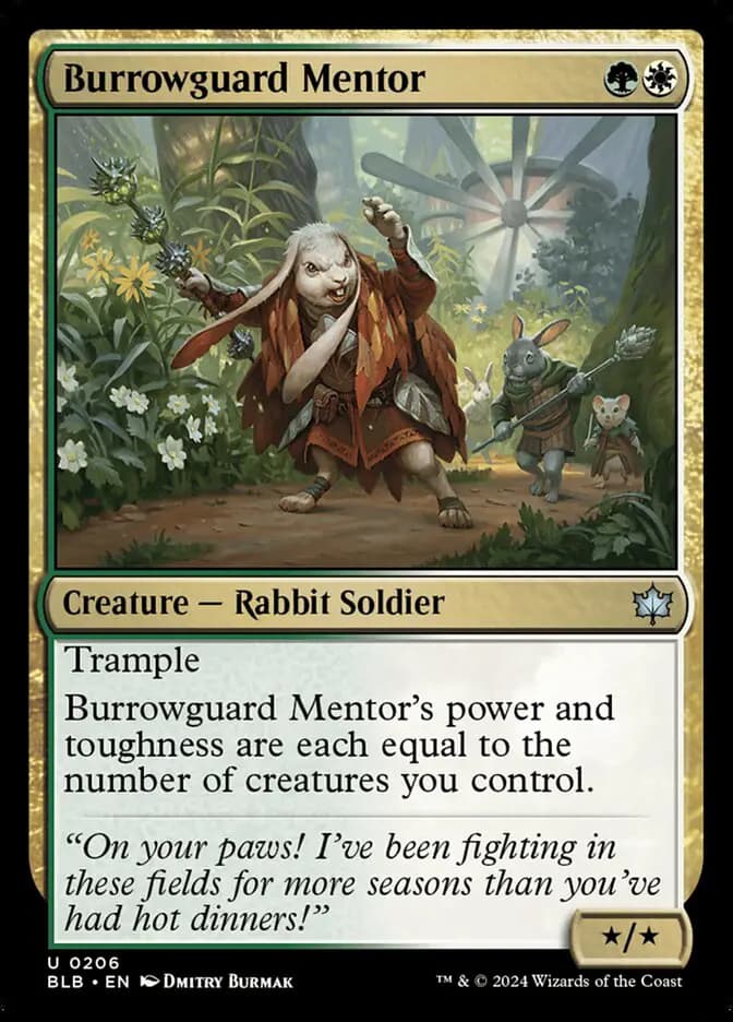 Card image of Burrowguard Mentor