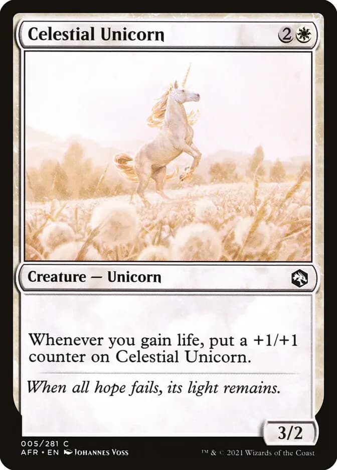 Card image of Celestial Unicorn