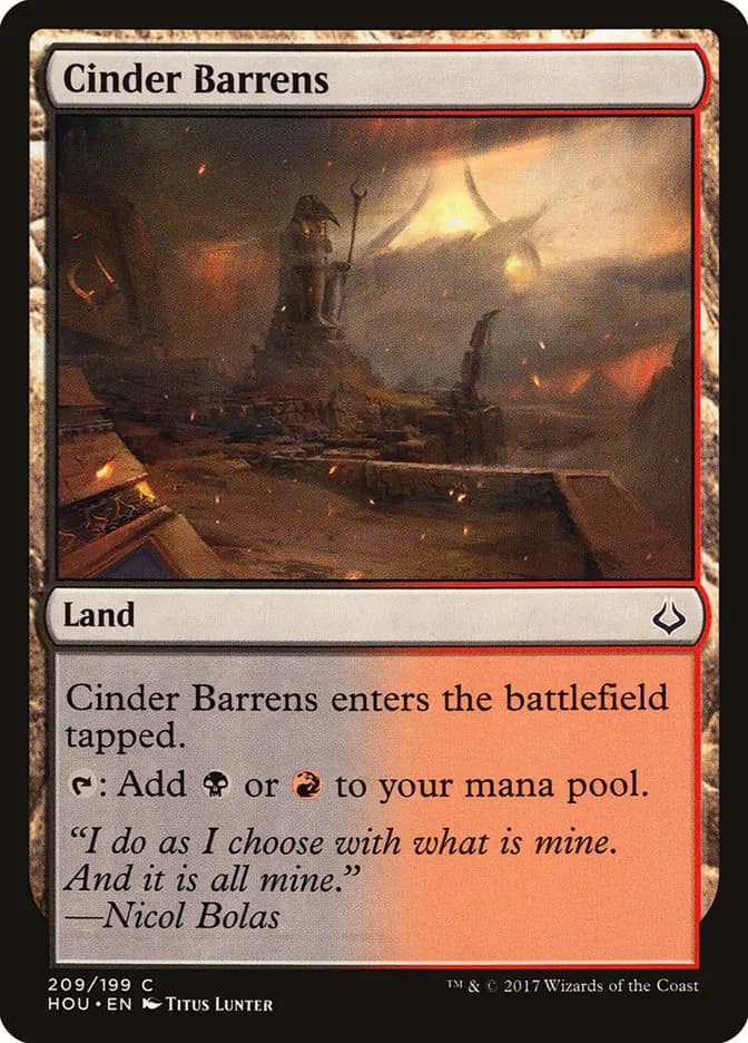 Card image of Cinder Barrens