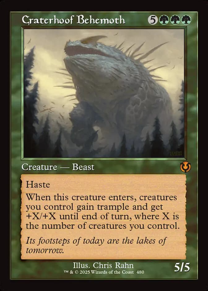 Card image of Craterhoof Behemoth
