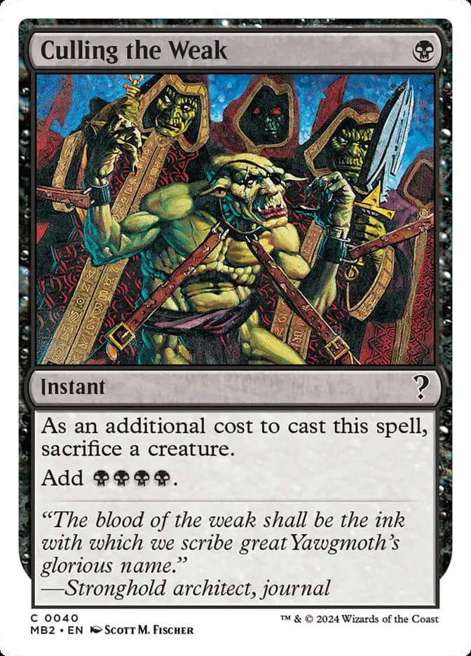 Card image of Culling the Weak