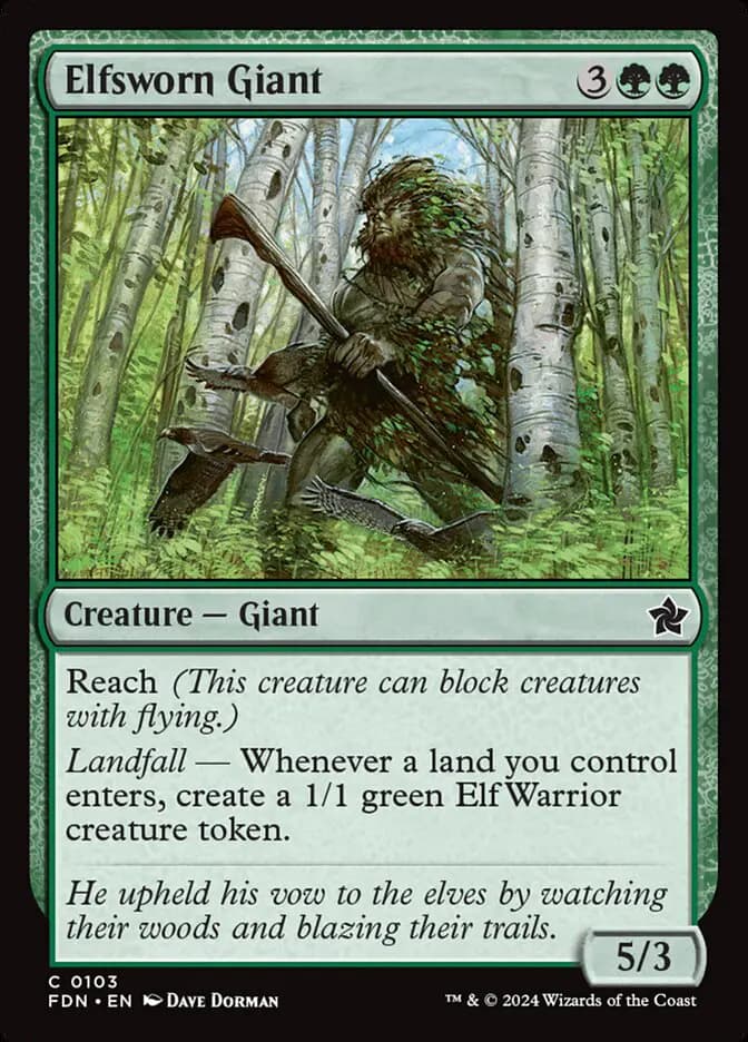 Card image of Elfsworn Giant