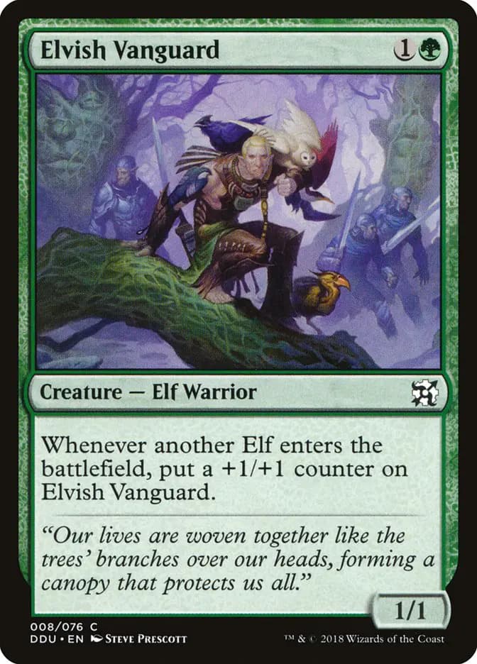 Card image of Elvish Vanguard