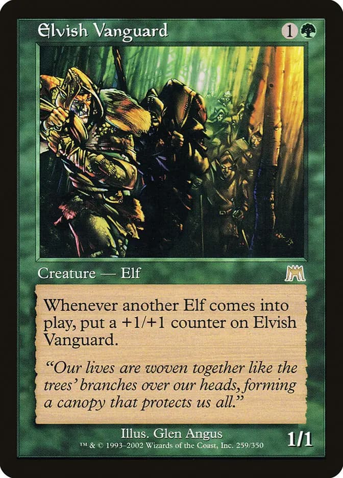 Card image of Elvish Vanguard