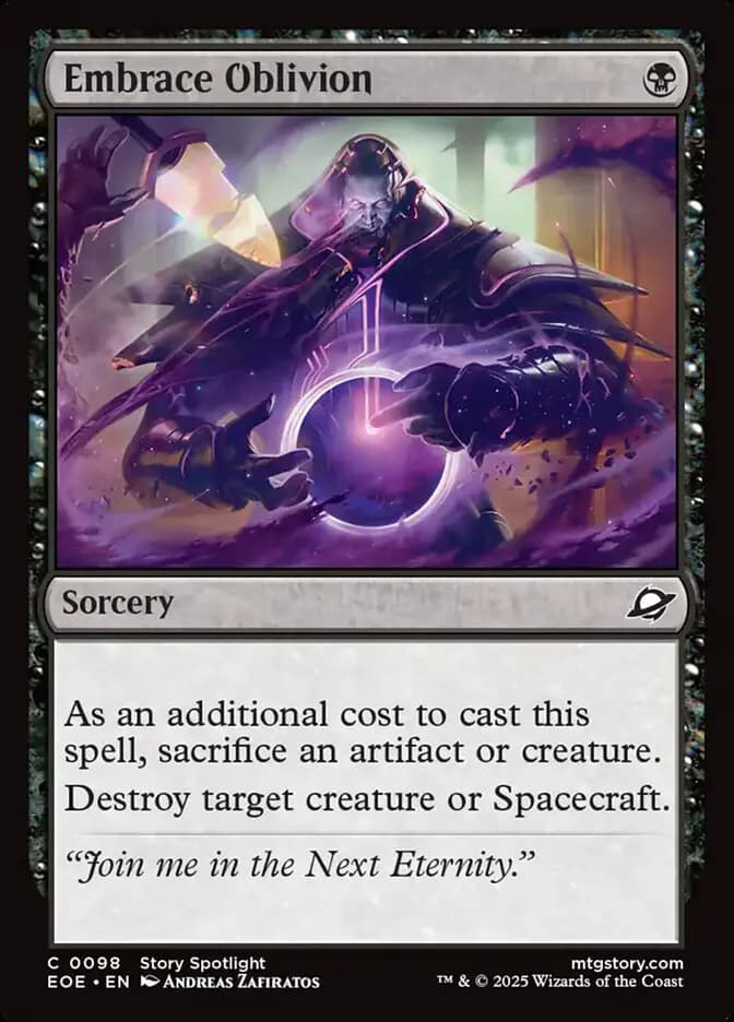 Card image of Embrace Oblivion