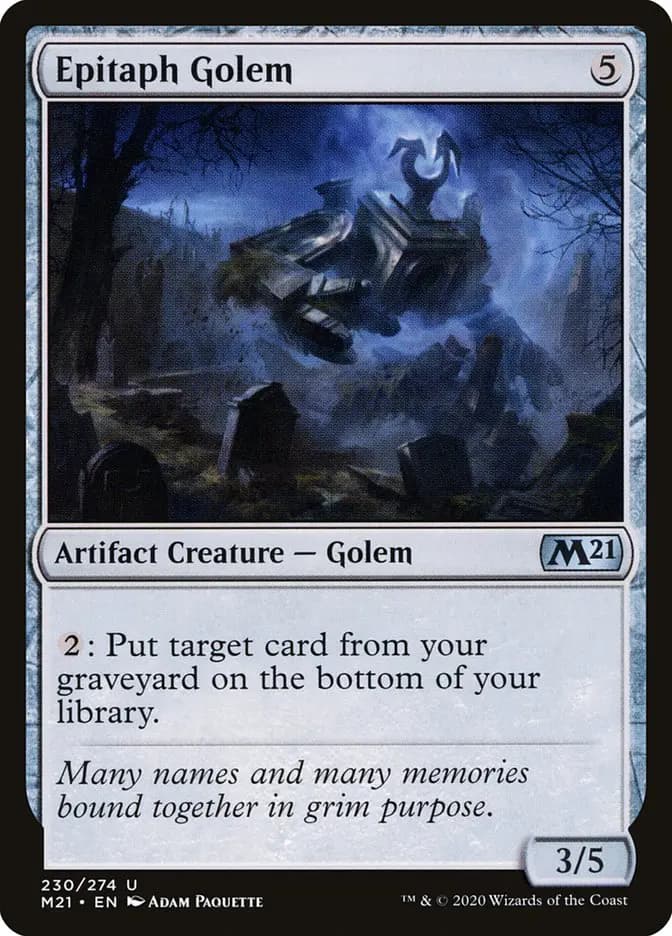 Card image of Epitaph Golem