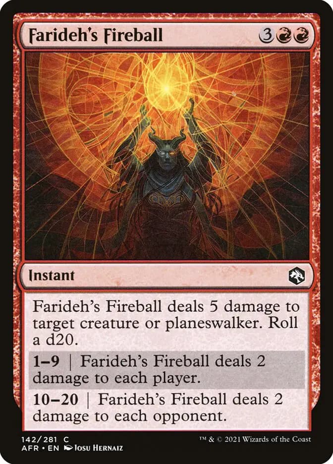 Card image of Farideh's Fireball