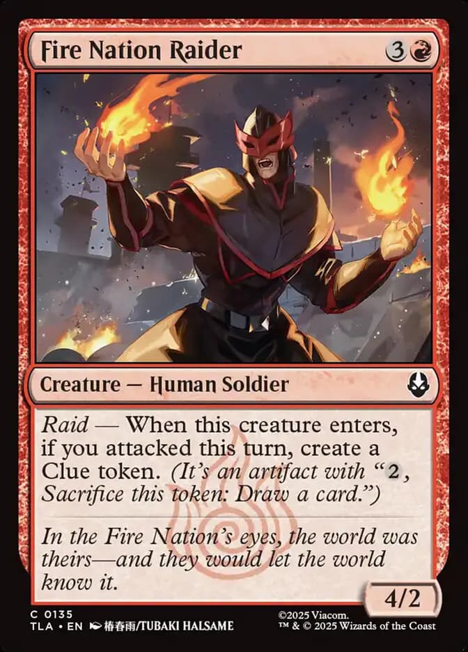 Card image of Fire Nation Raider