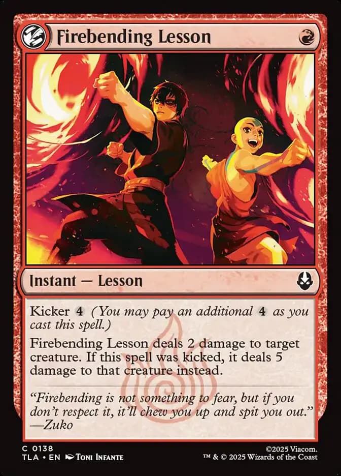 Card image of Firebending Lesson