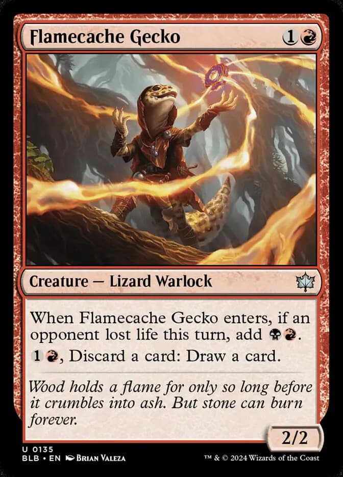Card image of Flamecache Gecko
