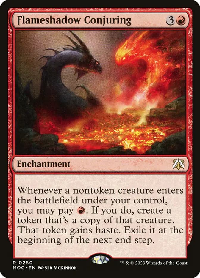 Card image of Flameshadow Conjuring