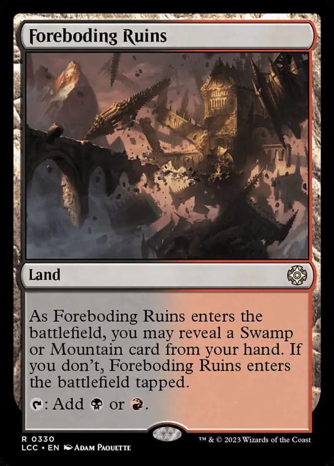 Card image of Foreboding Ruins