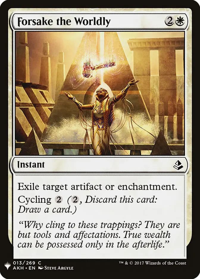 Card image of Forsake the Worldly