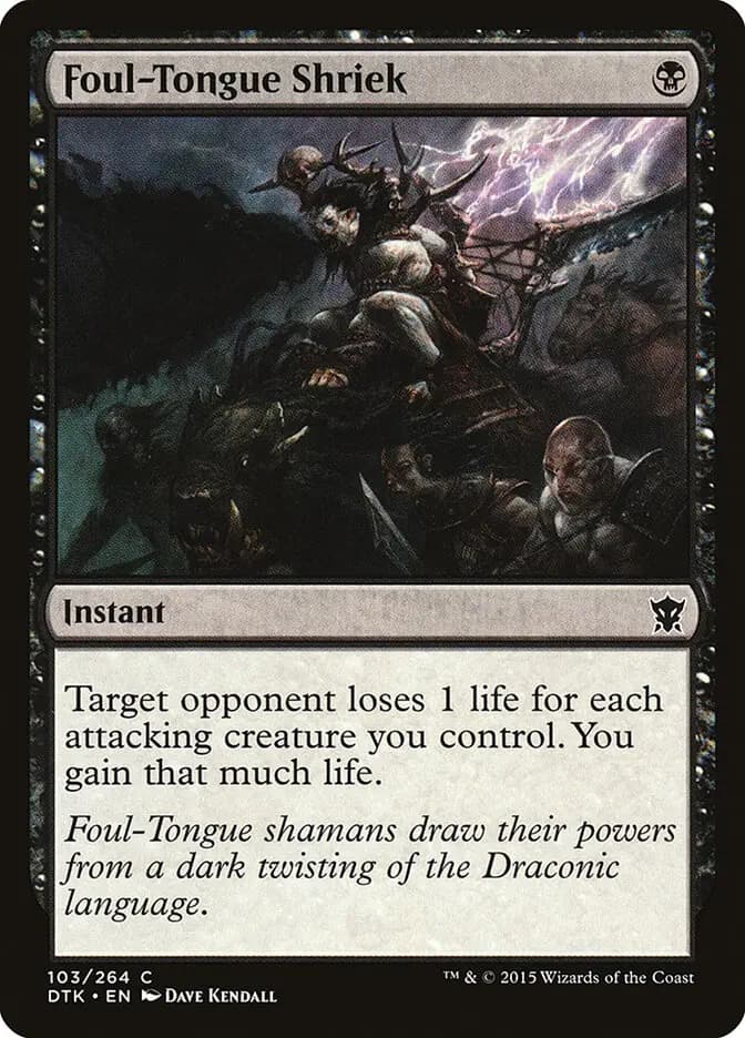 Card image of Foul-Tongue Shriek