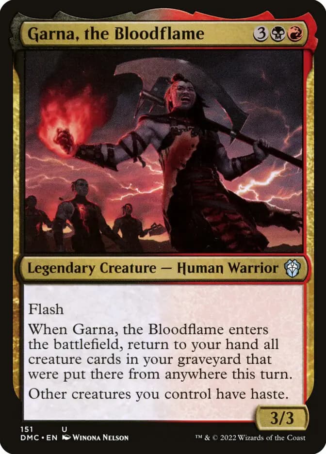 Card image of Garna, the Bloodflame