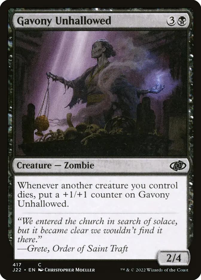 Card image of Gavony Unhallowed