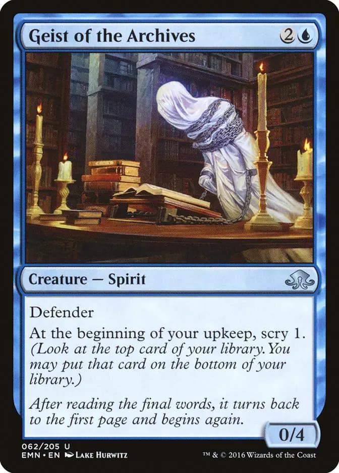 Card image of Geist of the Archives