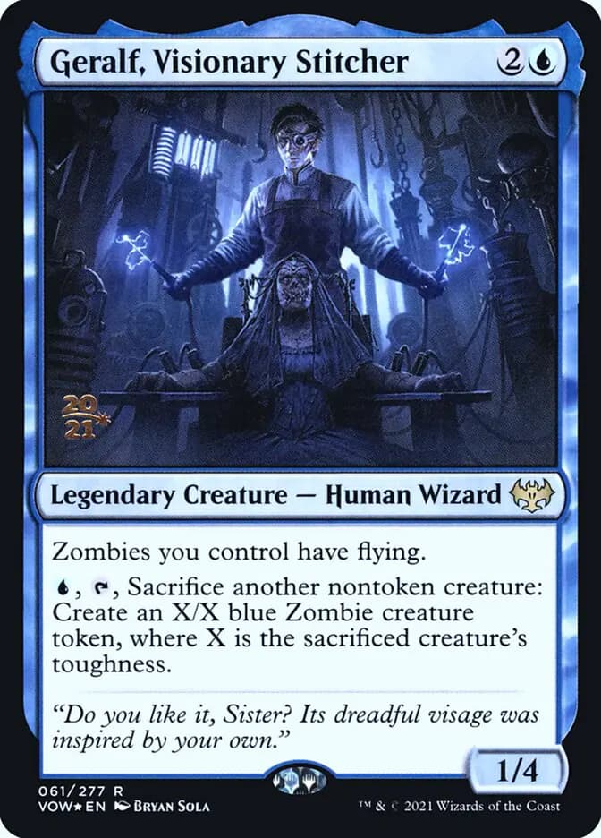 Card image of Geralf, Visionary Stitcher