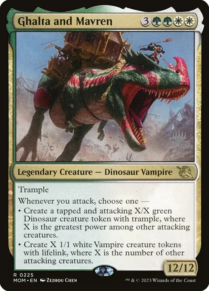 Card image of Ghalta and Mavren
