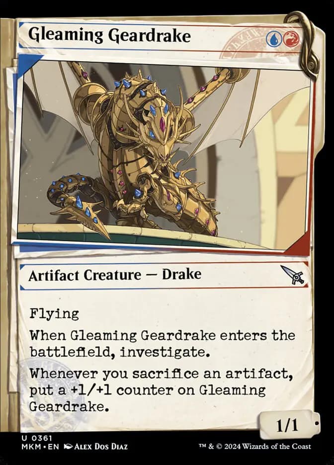 Card image of Gleaming Geardrake
