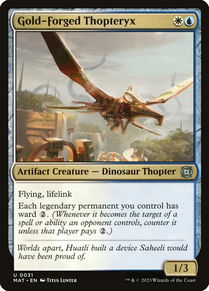Card image of Gold-Forged Thopteryx