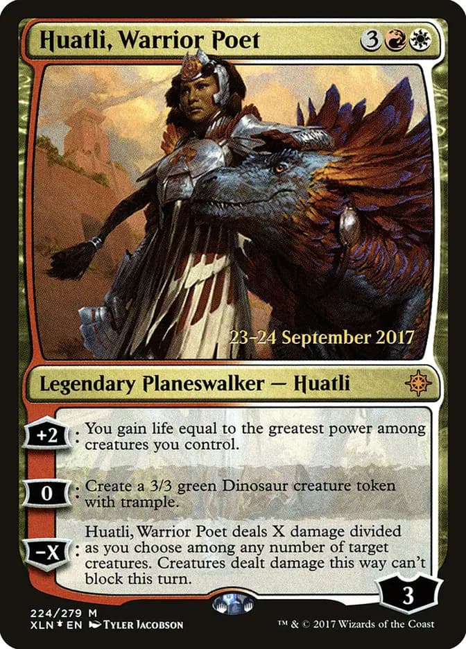 Card image of Huatli, Warrior Poet