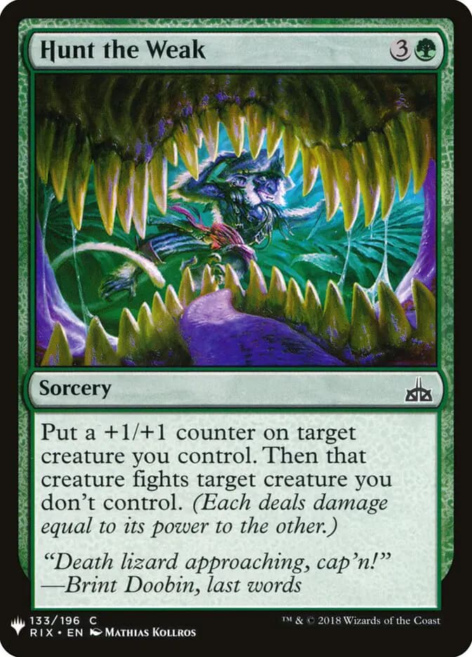 Card image of Hunt the Weak