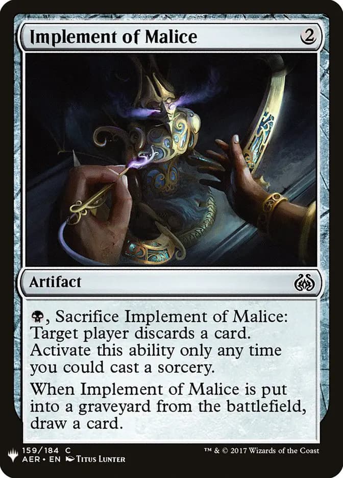 Card image of Implement of Malice