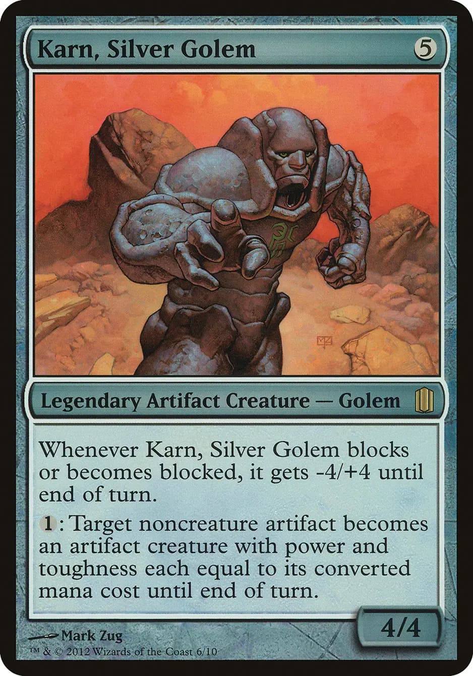 Karn, Silver Golem (Commander's Arsenal Oversized) #6 - buy magic