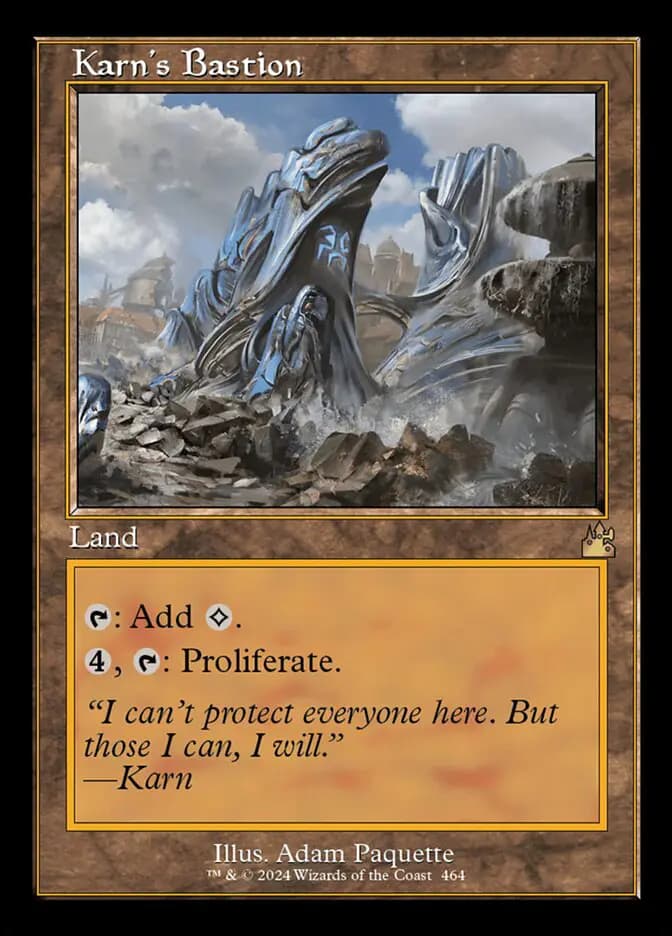 Card image of Karn's Bastion