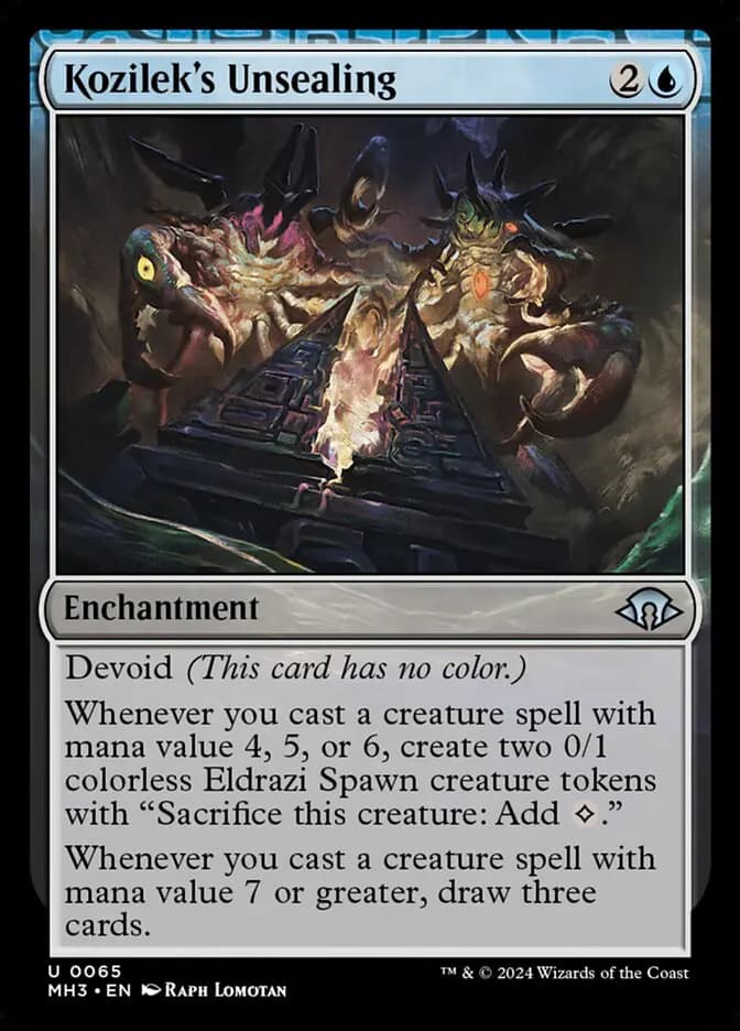 Card image of Kozilek's Unsealing