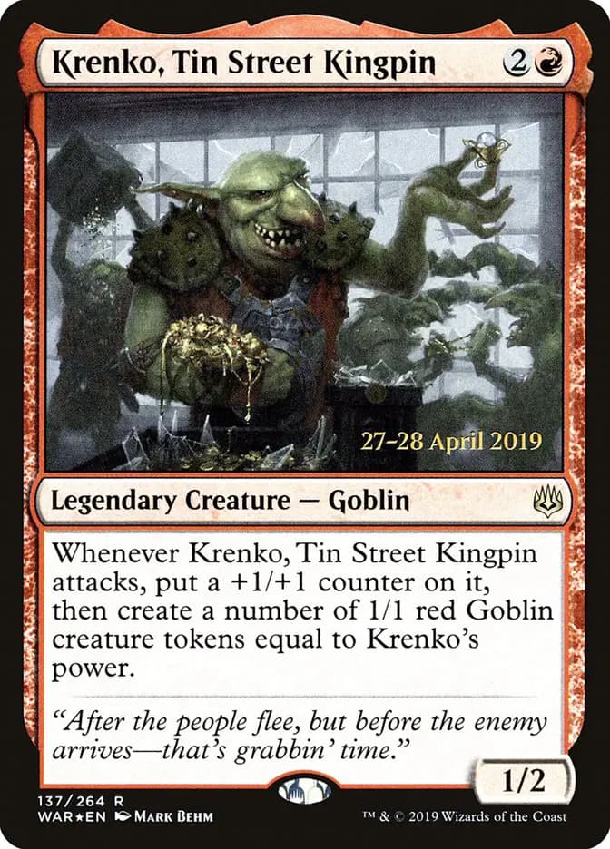 Card image of Krenko, Tin Street Kingpin