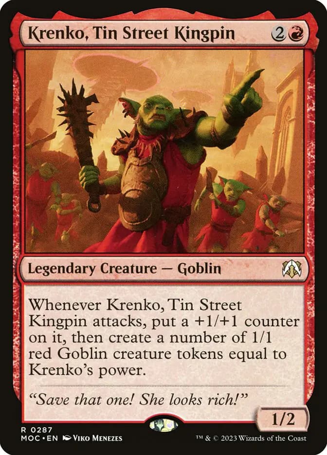 Card image of Krenko, Tin Street Kingpin